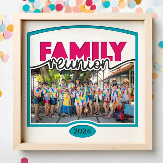 Family Reunion - 9 x 9 Inch Frame - 1, 2, 3 or 6 photos / Multi Colour