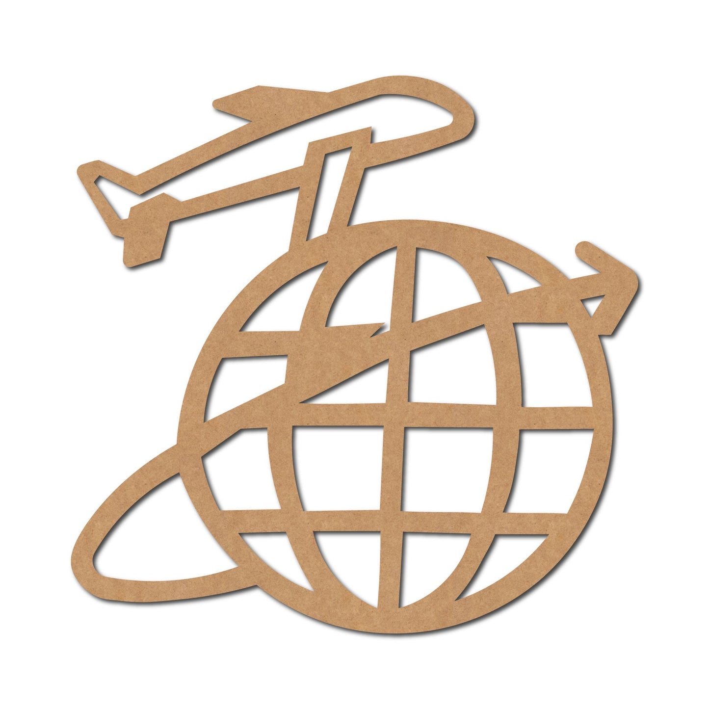 Aeroplane Flying Around Earth Pre Marked Shape 1
