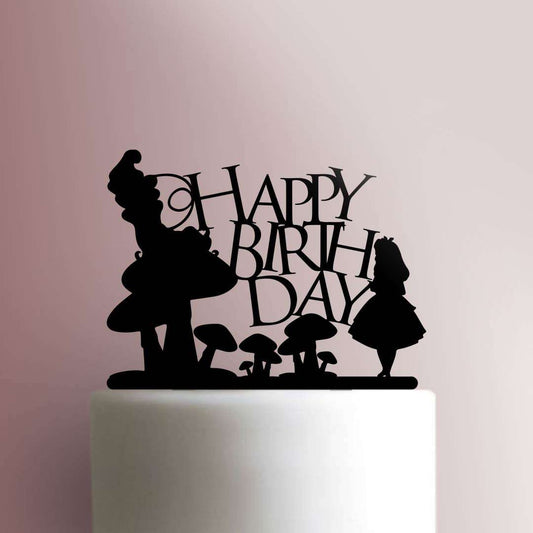 Alice in Wonderland Happy Birthday- Acrylic Cake Topper