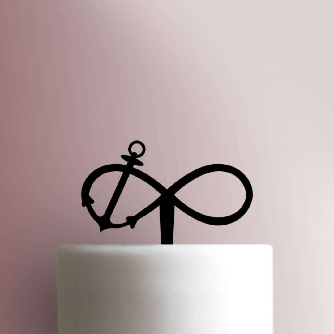 Anchor Infinity - Acrylic Cake Topper