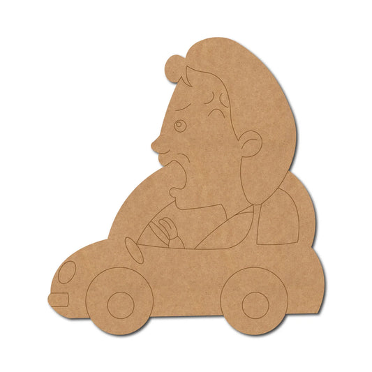 Angry Man In Car Pre Marked Shape 2