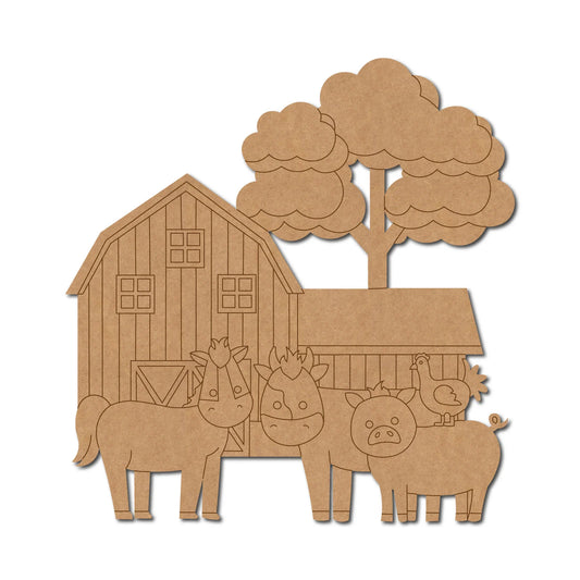 Animal Barn Pre Marked Craft Shape 1