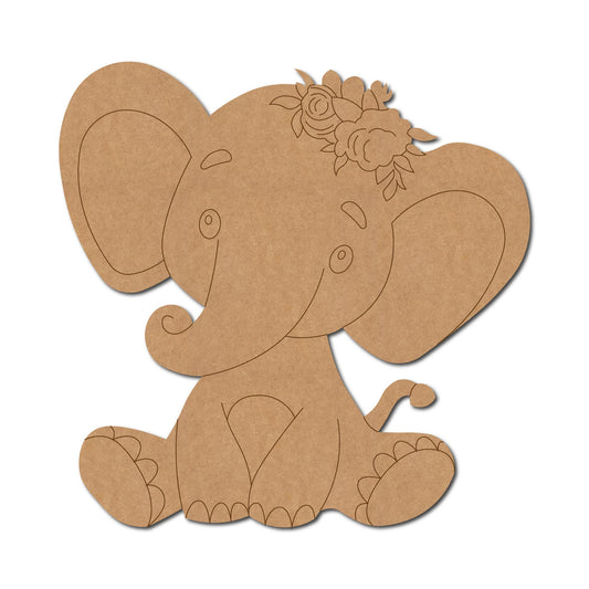 Baby Elephant Pre Marked Craft Shape 2