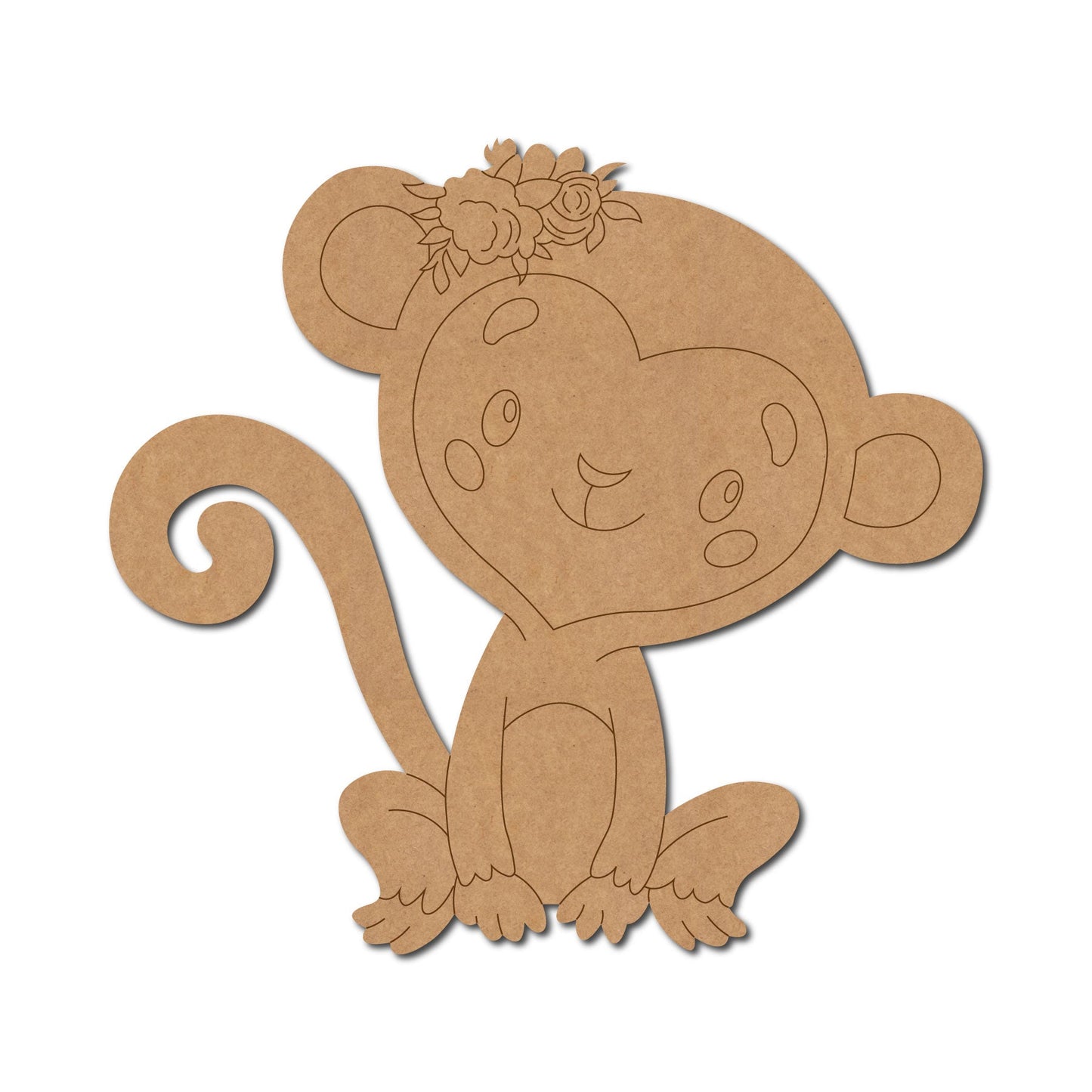 Baby Monkey Pre Marked Craft Shape 1
