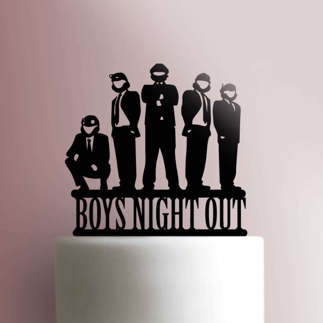 Boys Night Out - Acrylic Cake Topper