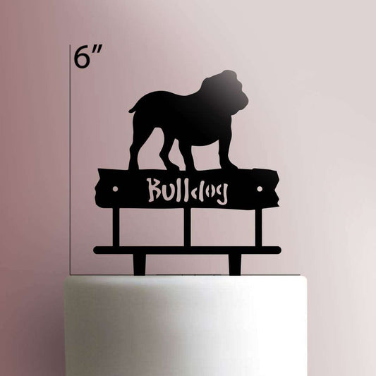 Dog ? Bulldog - Acrylic Cake Topper