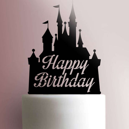 Disney Castle Happy Birthday- Acrylic Cake Topper