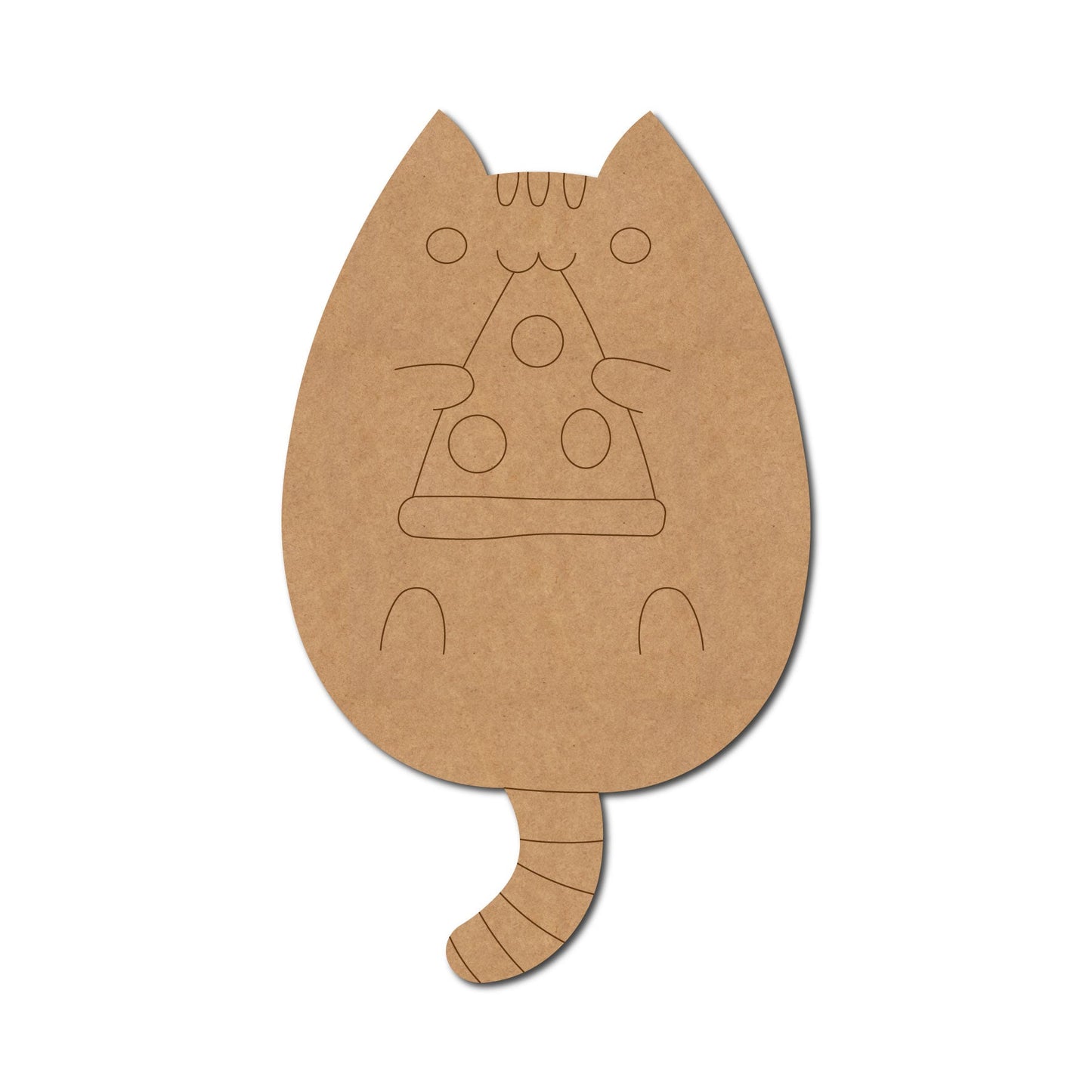 Cat Eating Pizza Pre Marked Design 1