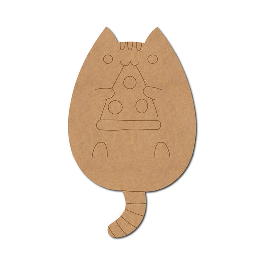 Cat Eating Pizza Pre Marked Design 1
