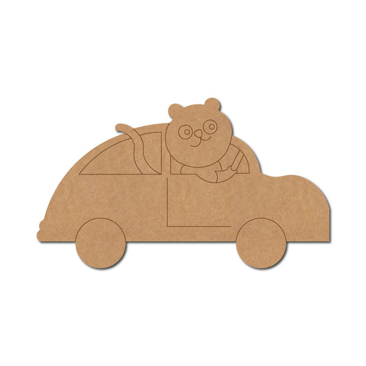 Cat In Car Pre Marked Shape 1