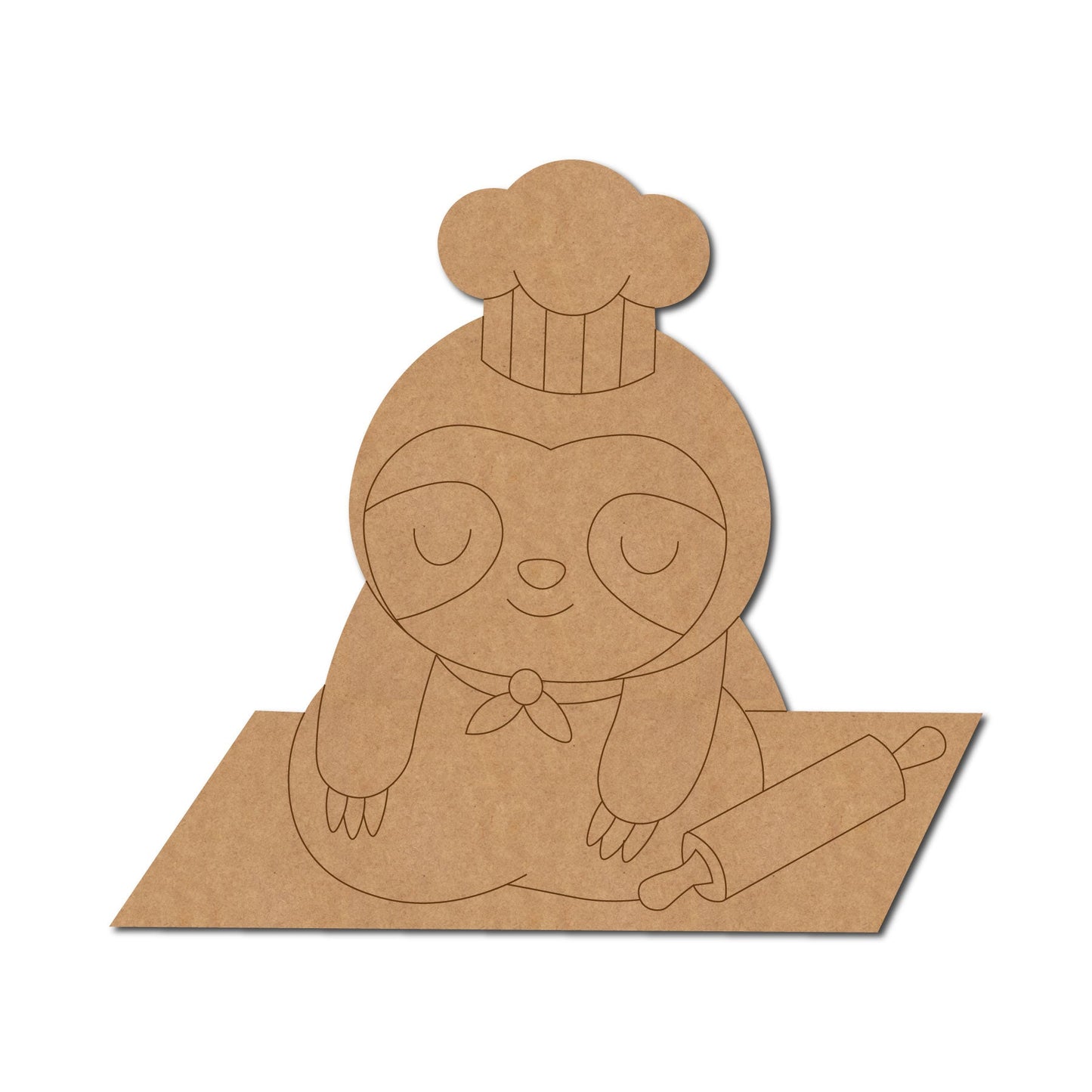 Chef Sloth Pre Marked Design 1