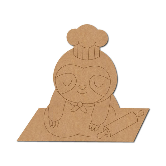 Chef Sloth Pre Marked Design 1