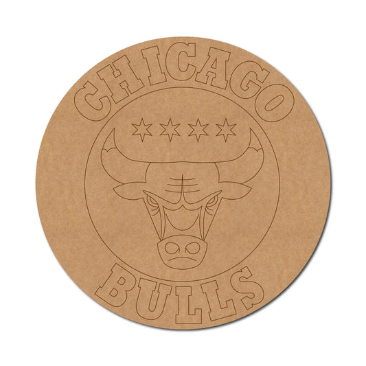 Chicago Bulls Logo Basketball Pre Marked Design 1
