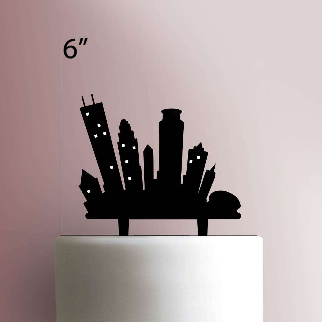City - Acrylic Cake Topper