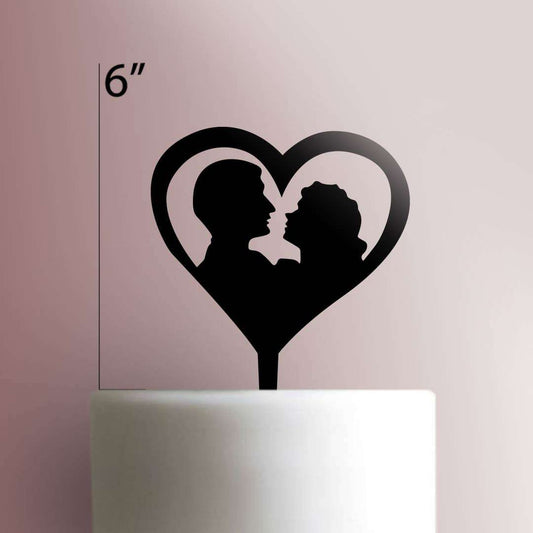 Couple Heart - Acrylic Cake Topper