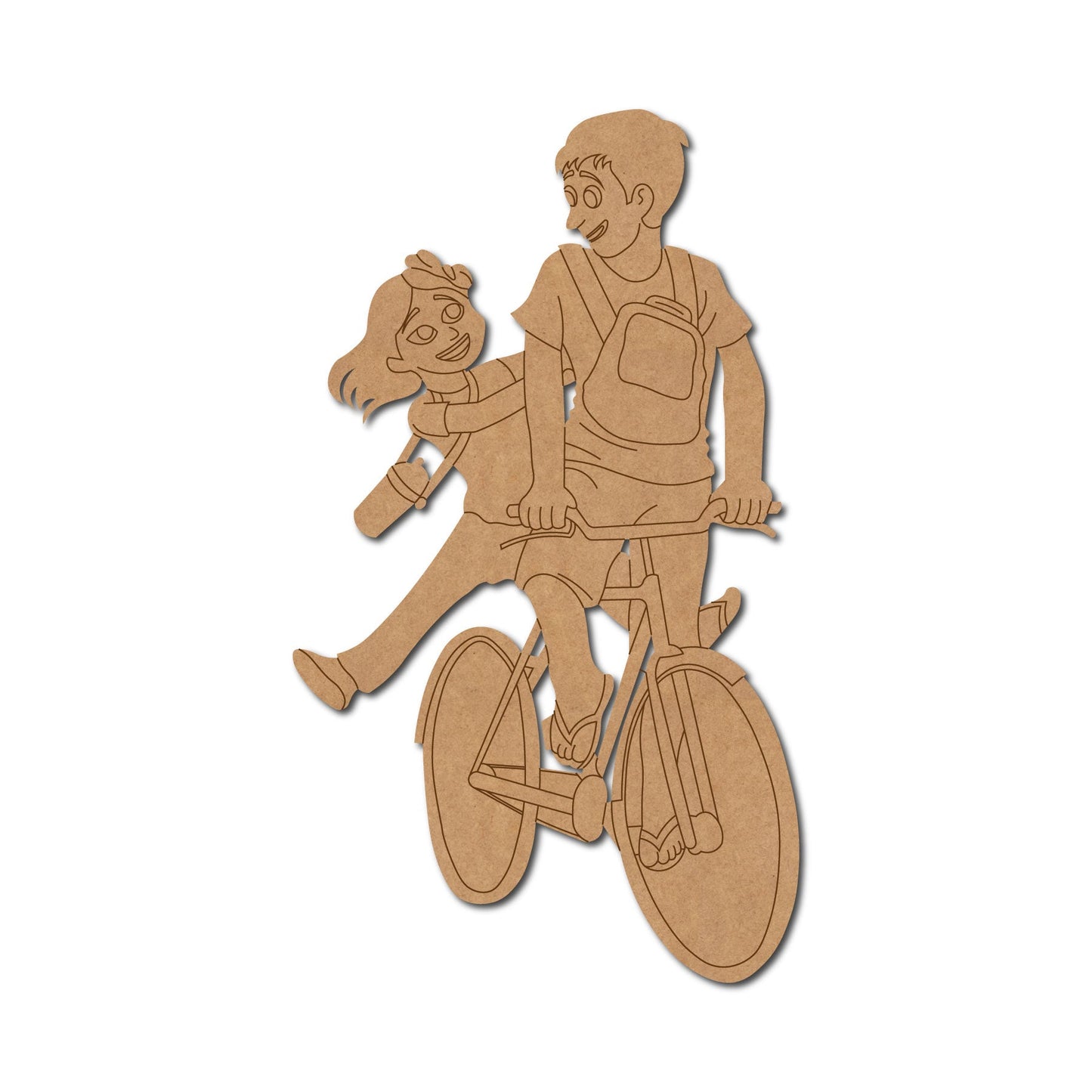 Couple On Bicycle Pre Marked Shape 1