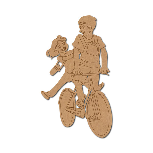 Couple On Bicycle Pre Marked Shape 1