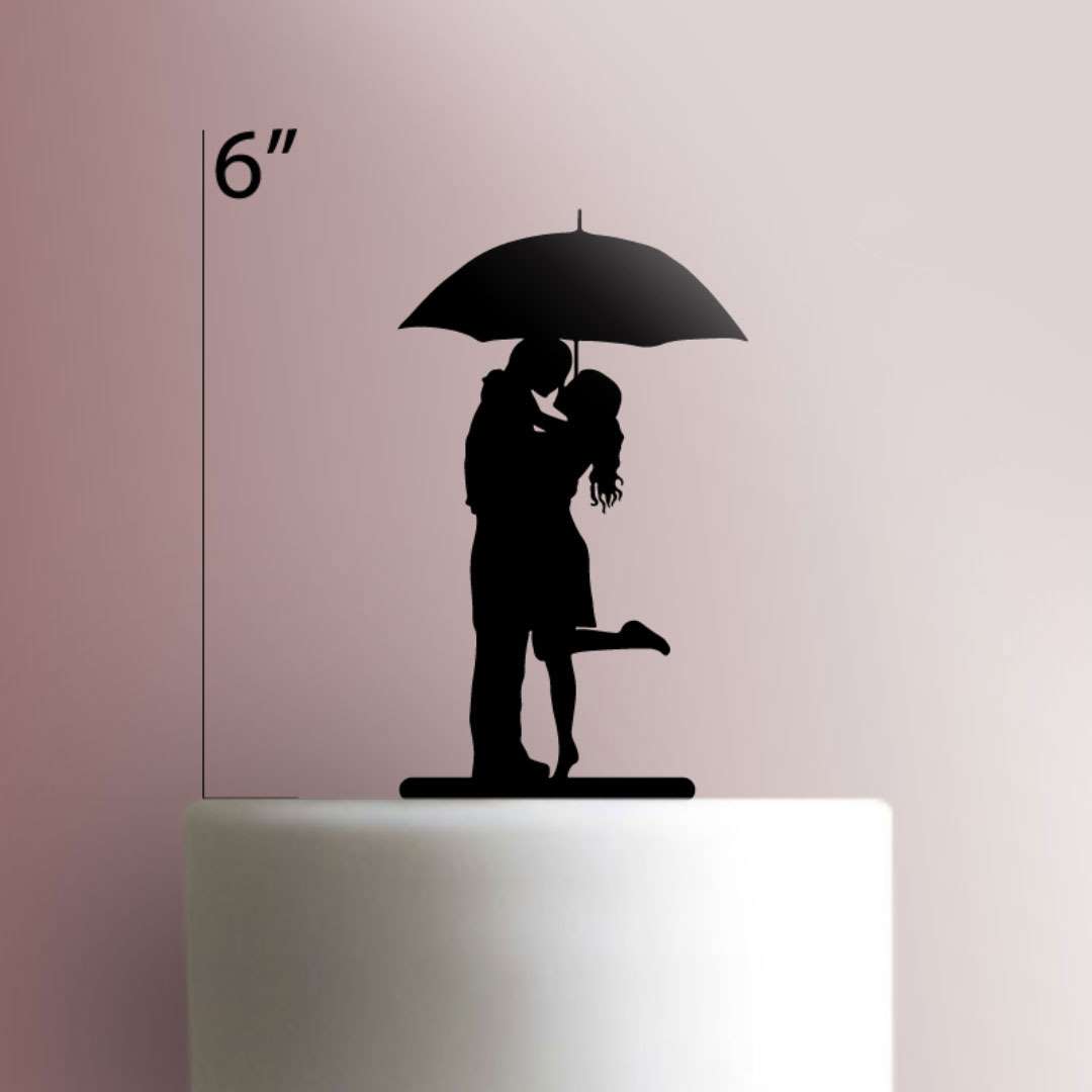Couple Umbrella - Acrylic Cake Topper