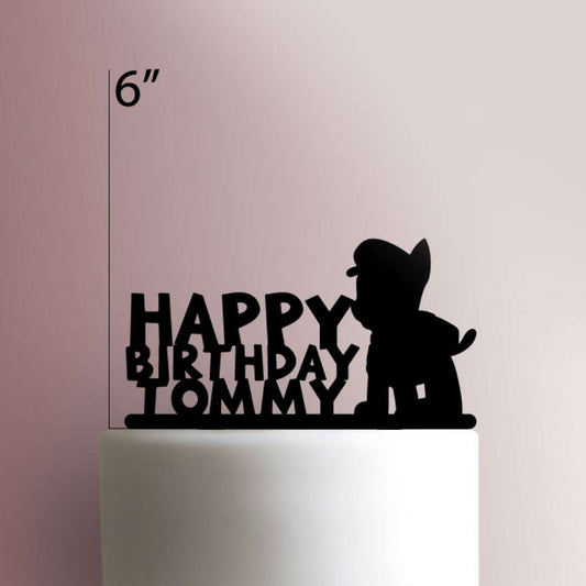 Paw Patrol ? Custom Chase Happy Birthday - Acrylic Cake Topper