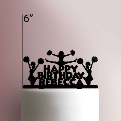 Custom Cheerleader Happy Birthday - Acrylic Cake Topper