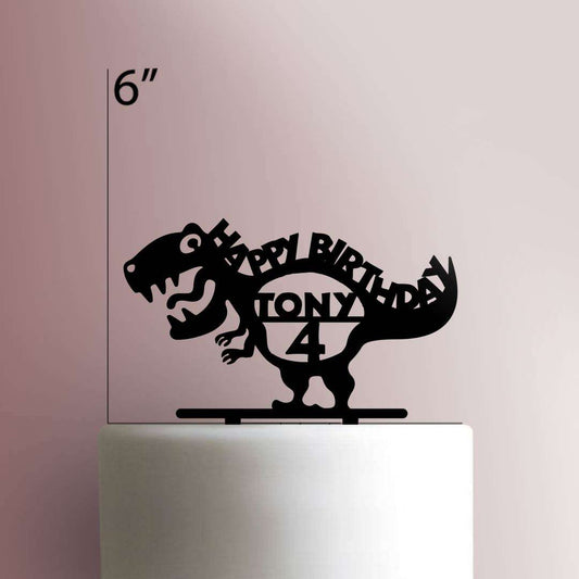 Custom Dinosaur Happy Birthday- Acrylic Cake Topper