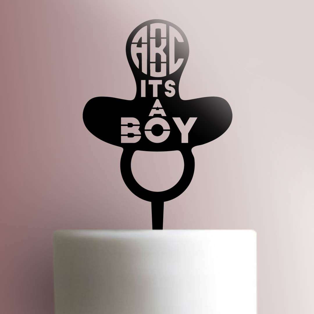 Custom Initials Its a Boy - Acrylic Cake Topper
