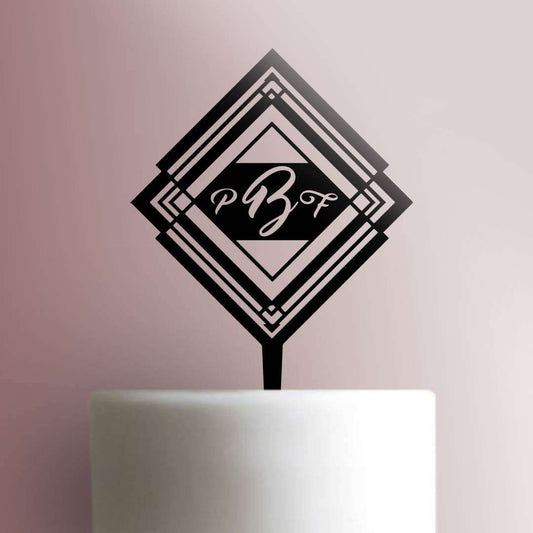 Custom Initials Pattern - Acrylic Cake Topper