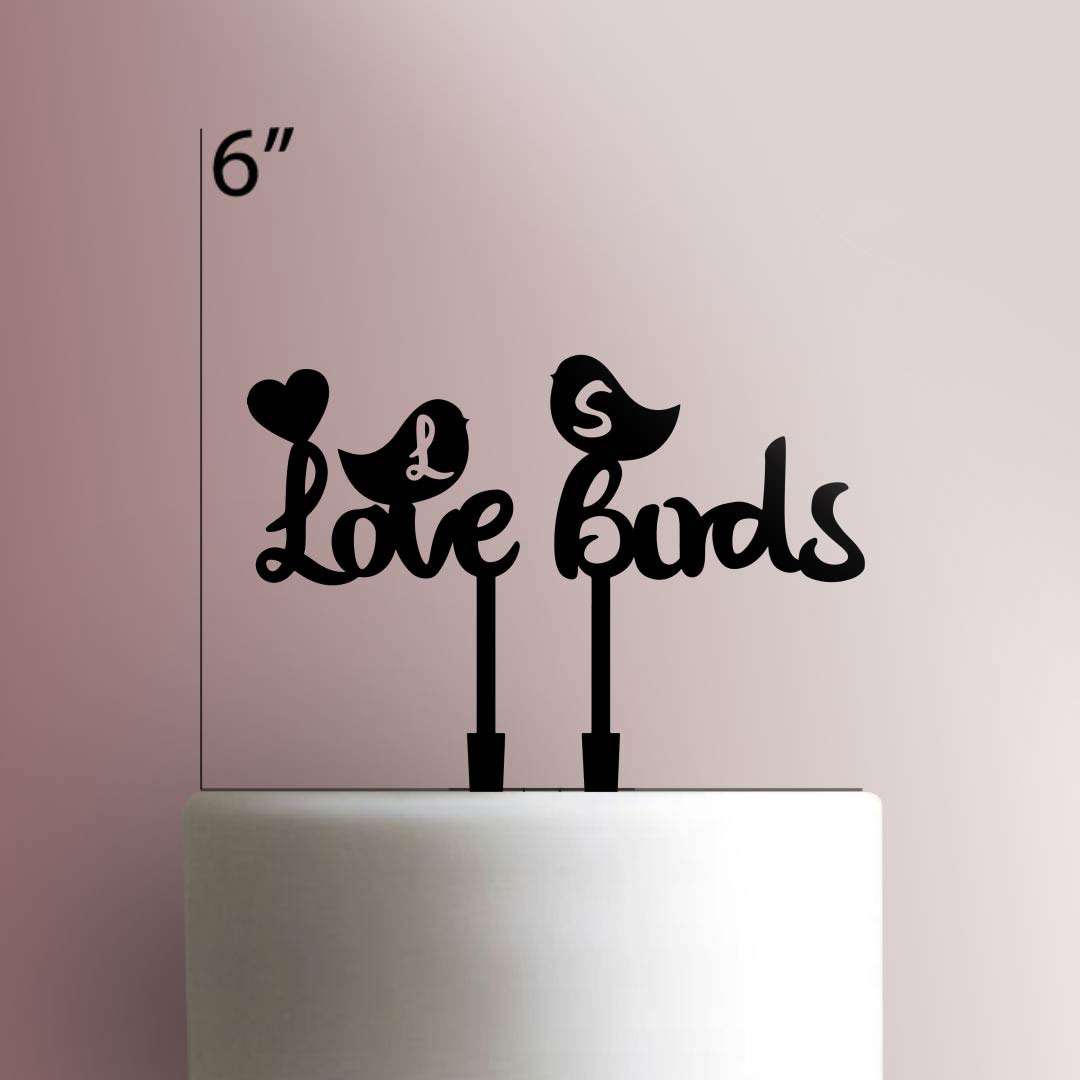 Custom Love Birds - Acrylic Cake Topper