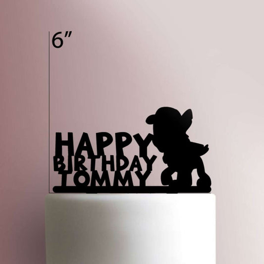 Paw Patrol ? Custom Rocky Happy Birthday - Acrylic Cake Topper