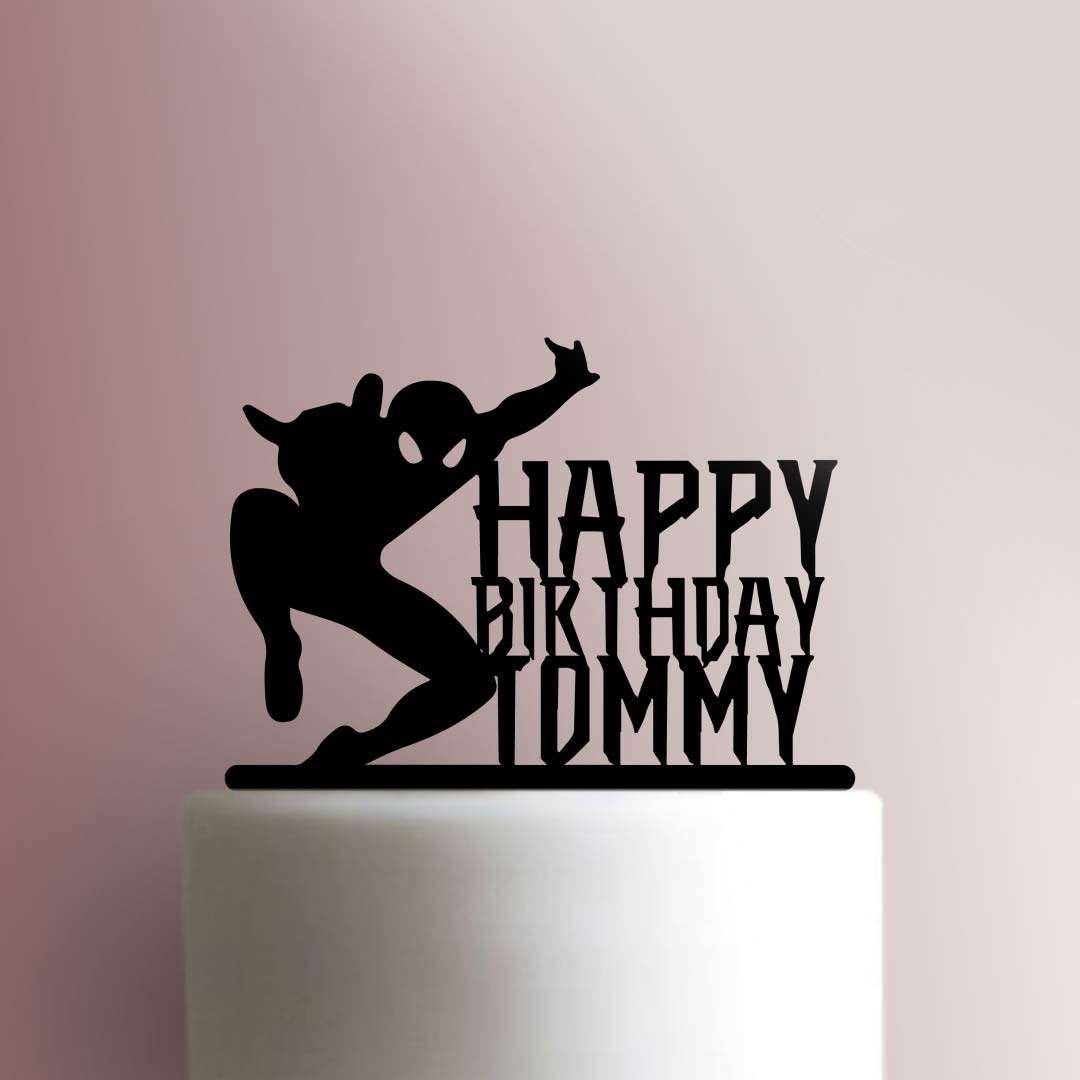 Custom Spiderman Happy Birthday - Acrylic Cake Topper