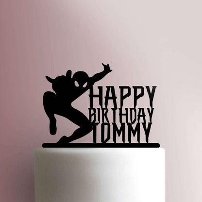 Custom Spiderman Happy Birthday - Acrylic Cake Topper