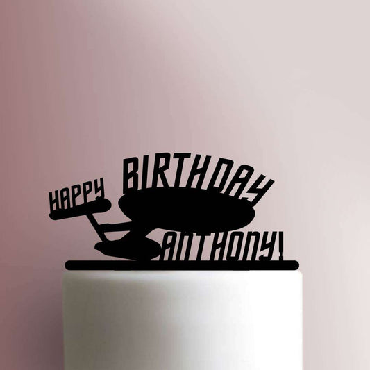 Custom Star Trek Happy Birthday - Acrylic Cake Topper