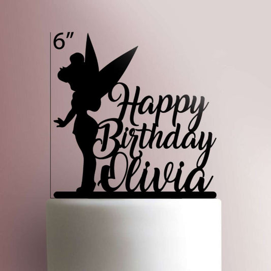 Custom Tinkerbell Happy Birthday - Acrylic Cake Topper