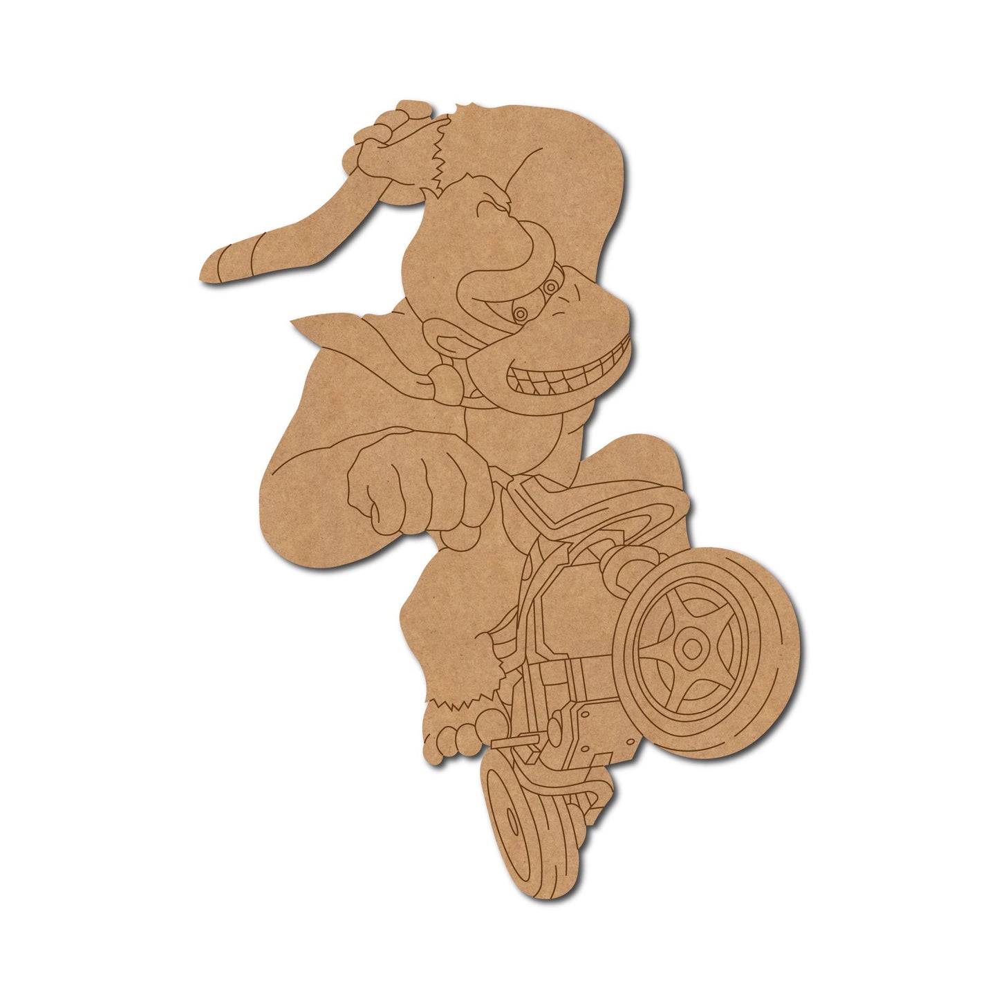 Donkey Kong Gorilla On Bike Cartoon Pre Marked Design 1