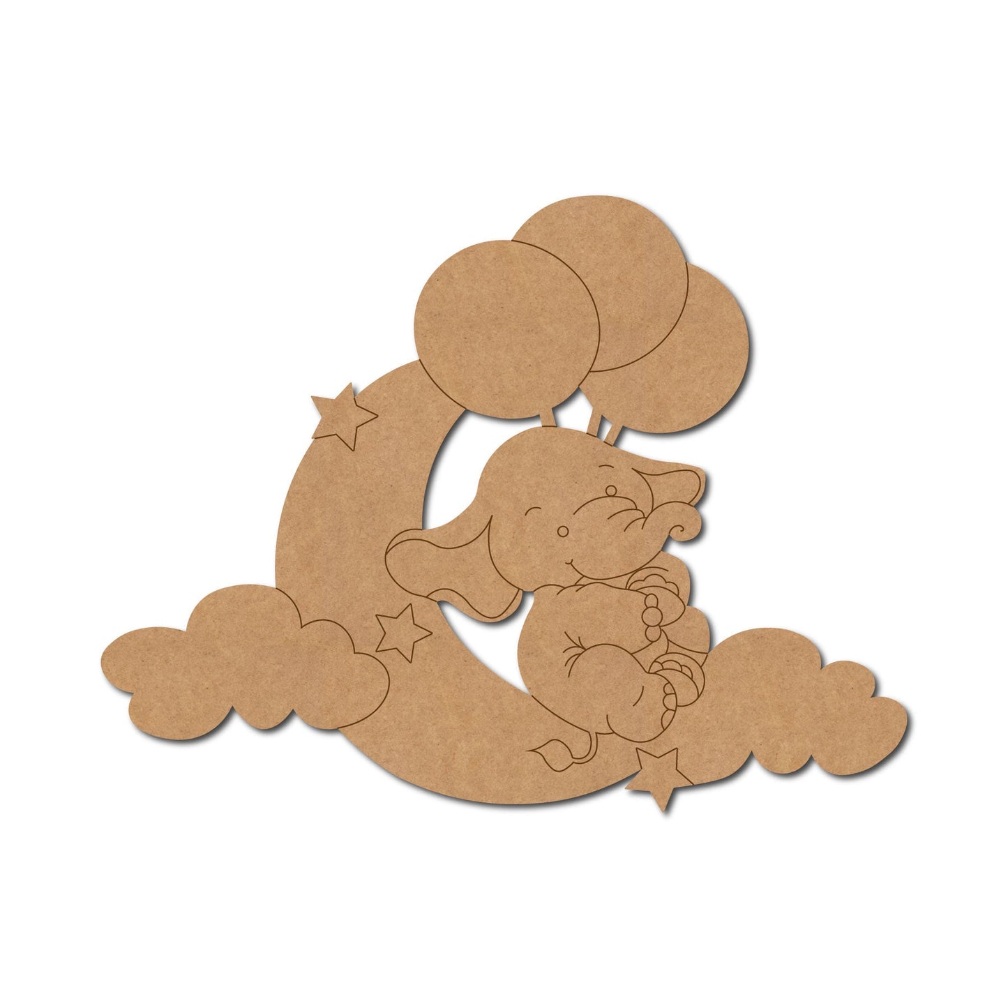 Elephant Clouds Pre Marked Design 1
