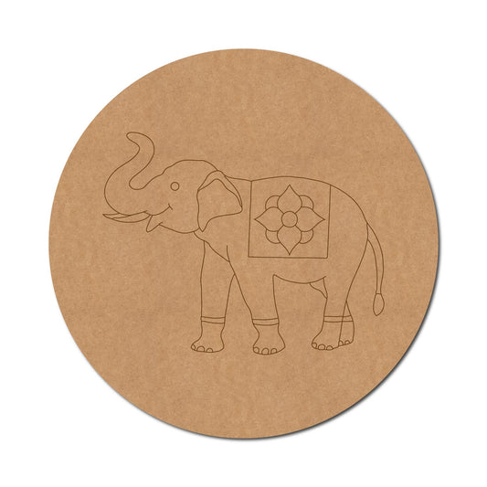 Elephant Pre Marked Round Design 1