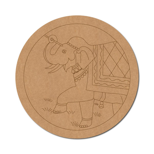 Elephant Pre Marked Round Design 3