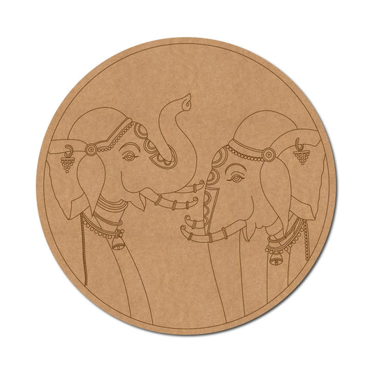 Elephant Pre Marked Round Design 4
