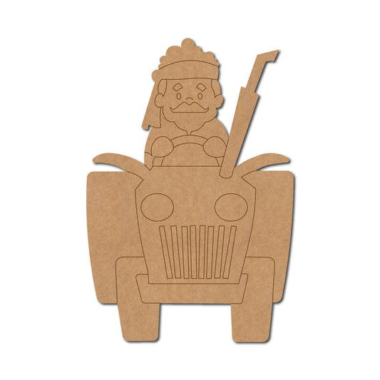 Farmer On Tractor Pre Marked Shape 3