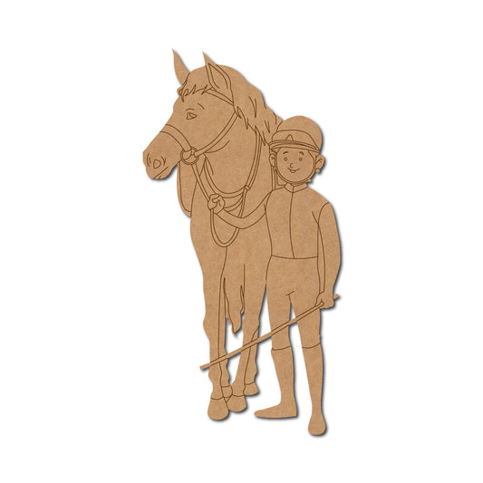 Female Jockey Horse Pre Marked Design 1
