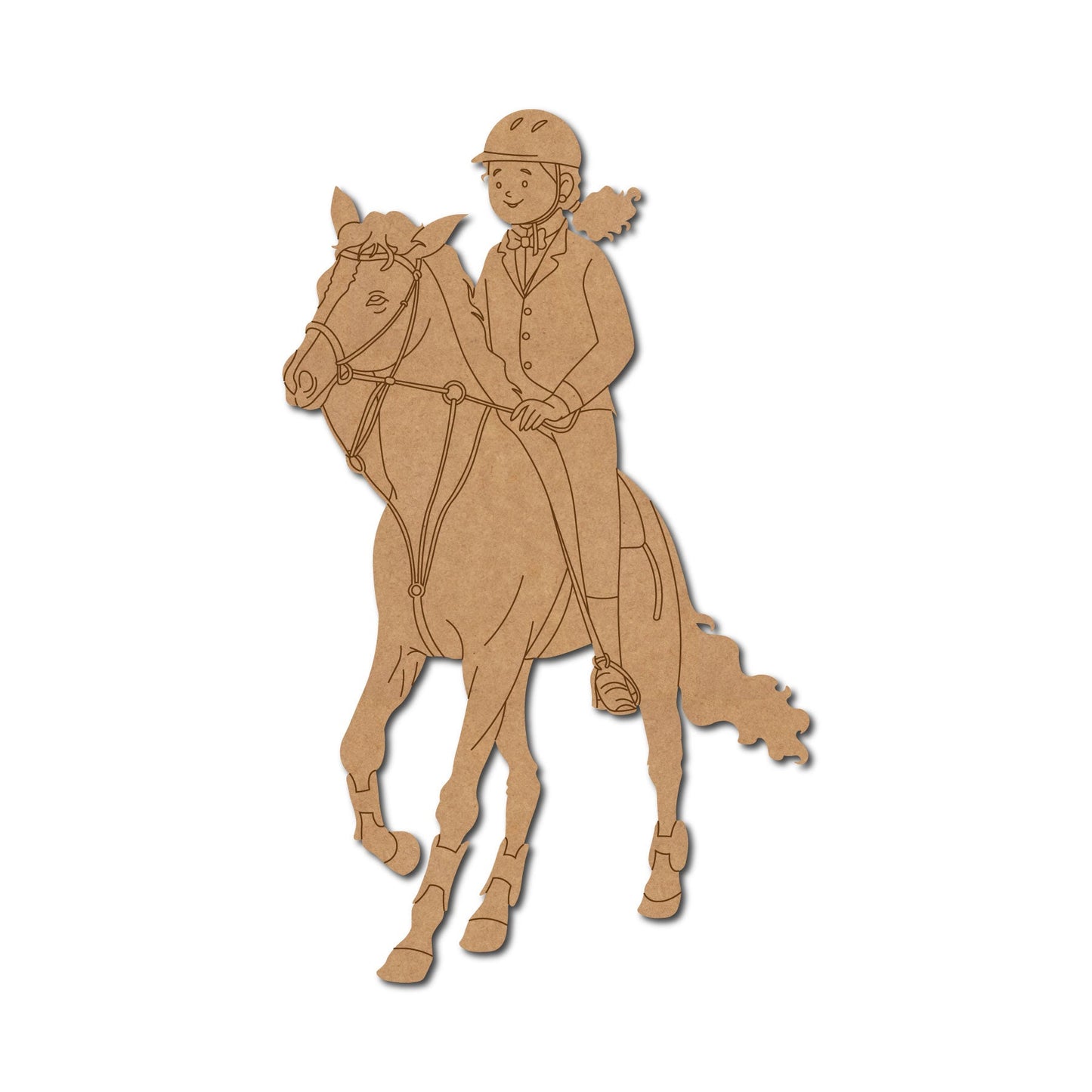 Female Polo Player Horse Pre Marked Design 1