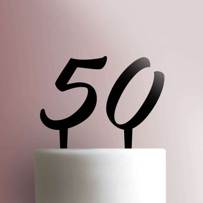 Fifty - Acrylic Cake Topper