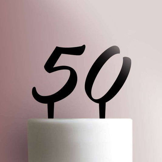 Fifty - Acrylic Cake Topper