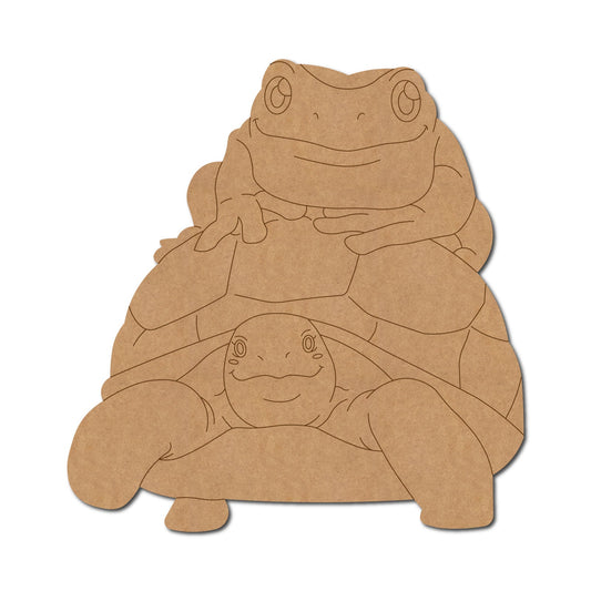 Frog On Tortoise Pre Marked Design 1