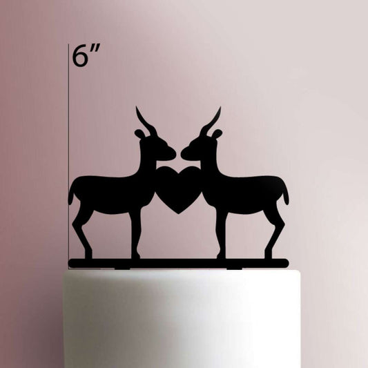 Gazelle Couple - Acrylic Cake Topper