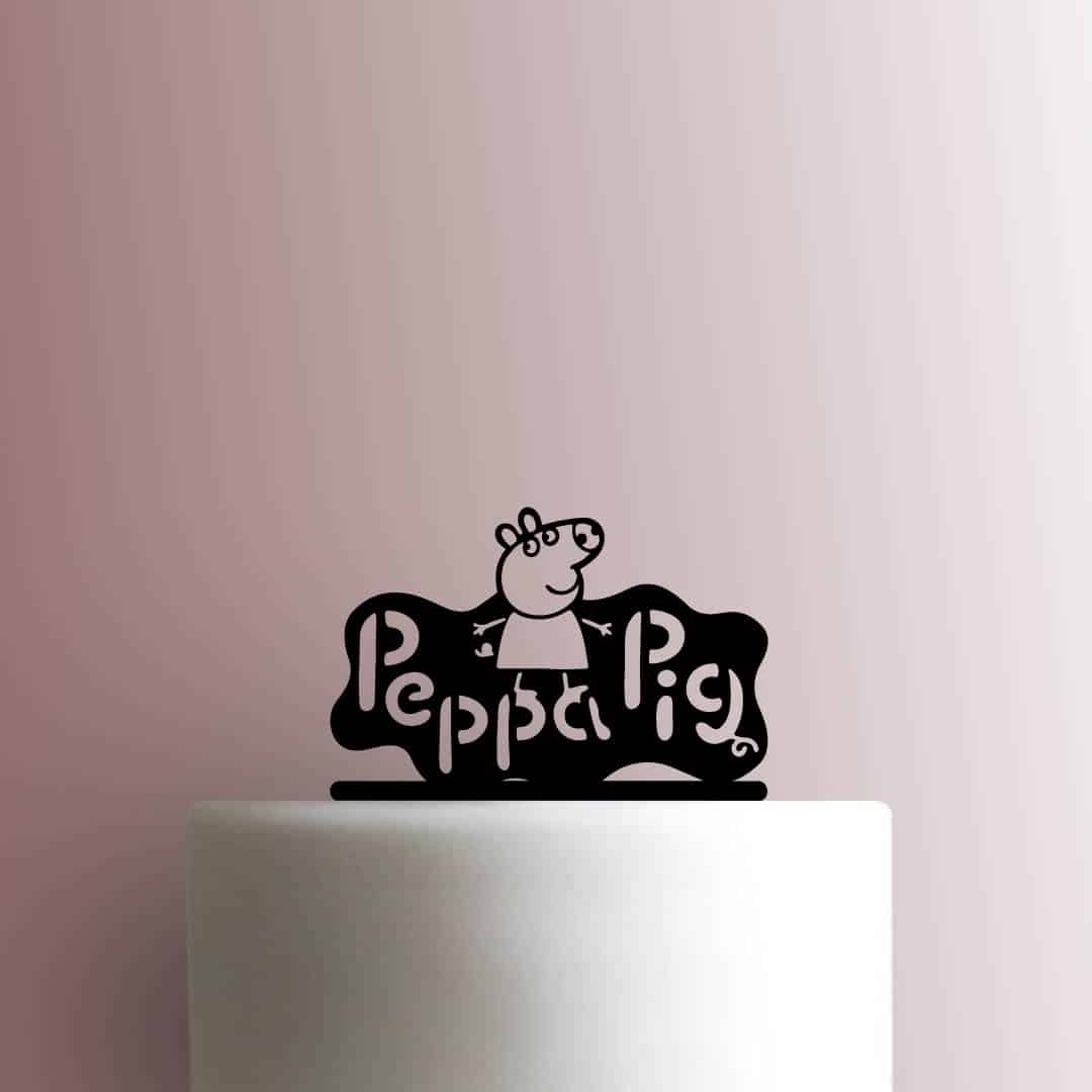 Peppa Pig Logo - Acrylic Cake Topper