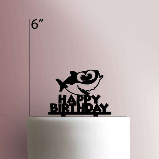 Baby Shark Happy Birthday- Acrylic Cake Topper
