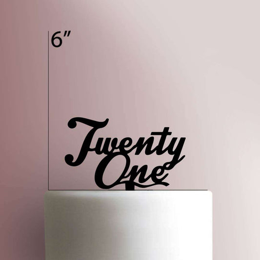 Twenty One 21- Acrylic Cake Topper
