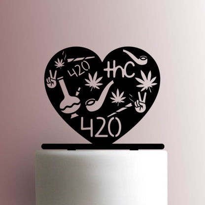 420 Heart - Acrylic Cake Topper