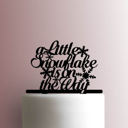 A Little Snowflake is on the Way- Acrylic Cake Topper